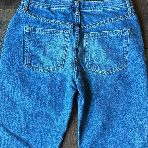 We the free raw hem jeans women’s size 27 baggy leg button fly fringe - Picture 9 of 9